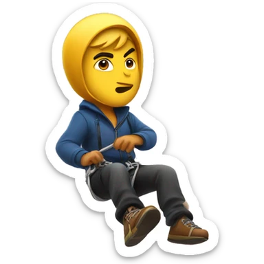 bad boy on the zipline  sticker