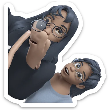 selfie moment with glasses sticker