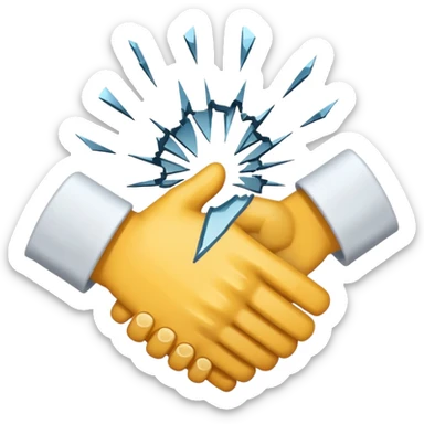 emoji of Handshake with a Slash (broken handshake) sticker