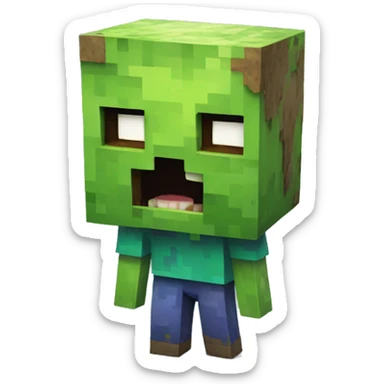 minecraft zombie sticker