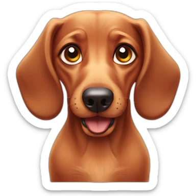 Angry mini dachshund sticker