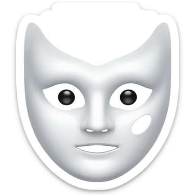 a sheet of white mask pack for face skincare beauty, transpalent holes on eyes and mouth, without real eyes and mouth sticker