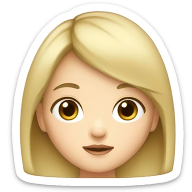 GIRL, BOB CUT, BLOND, BIG EYES, ASIAN sticker
