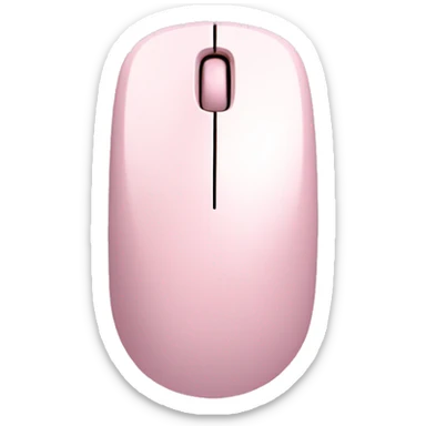 Pastel pink computer mouse sticker