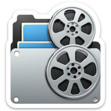 film reel folder sticker