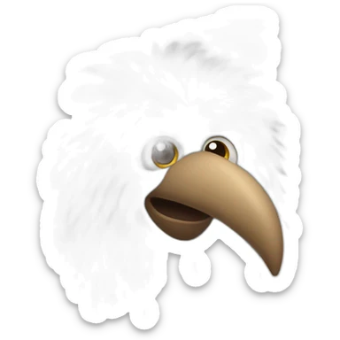 yetti bird wuth long nose sticker