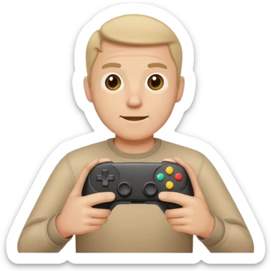 Homme qui joue à la console sticker