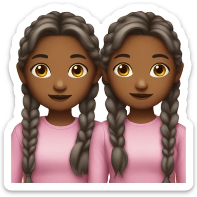 Twin girls sticker
