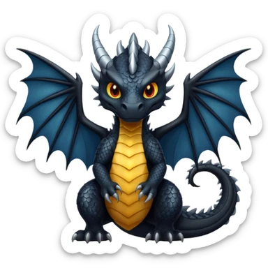 Dragón negro  sticker