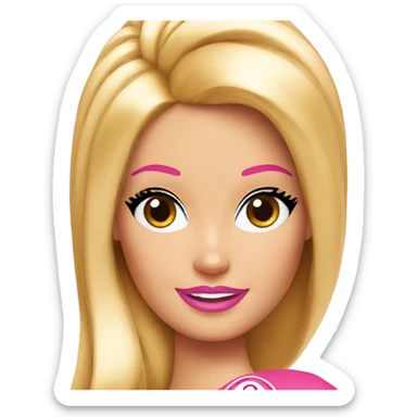 Barbie big b logo sticker