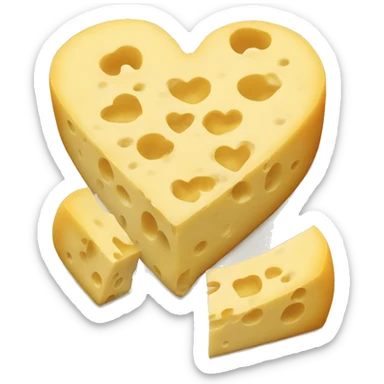 cheese heart sticker
