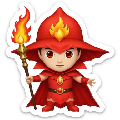 Diablito con ojos de fuego sticker