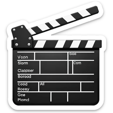 extreme minimalist clapperboard, outline only, no internal details, pure simplicity sticker