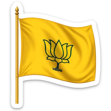 Create a yellow flag emoji  likely with TDP potilical  flag in india andhrapradesh sticker