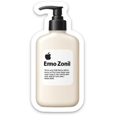 lotion avec ecriture sticker