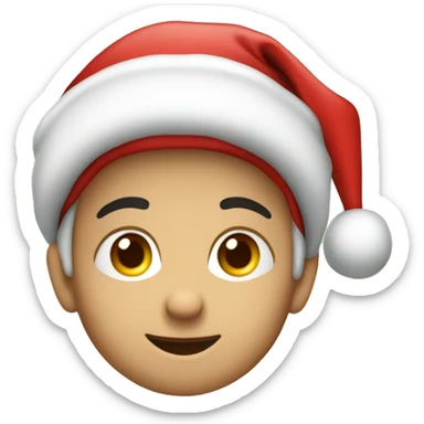 2 jahre altes kind mit einer weihnachtsmütze sticker