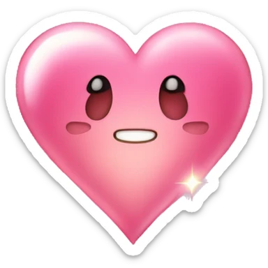 Heart  with sparkle  sticker