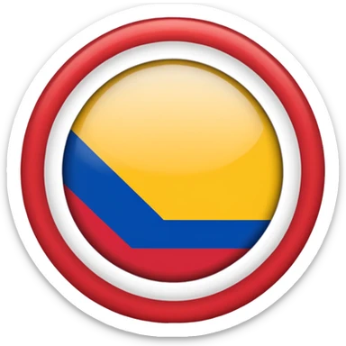 Bandera de colombia circular sticker