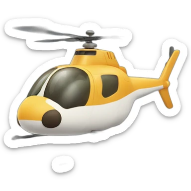 Cat flying with its tail as a helicopter blade sticker