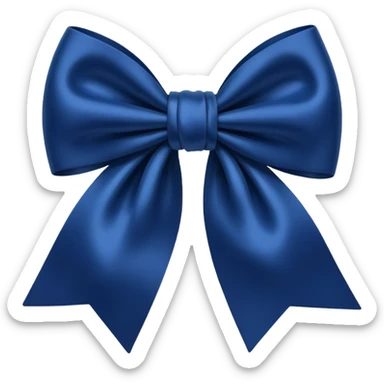 Dark blue bow sticker