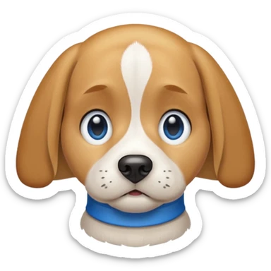 Blonde beagle with blue eyes sticker