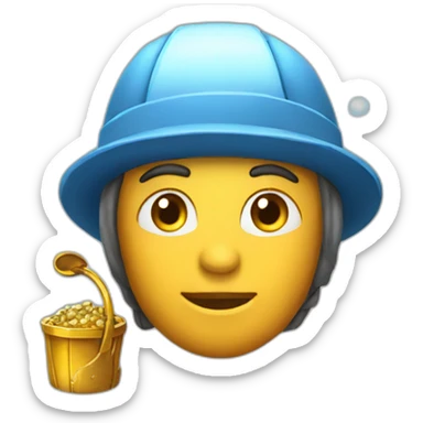 gold mining under snow sticker