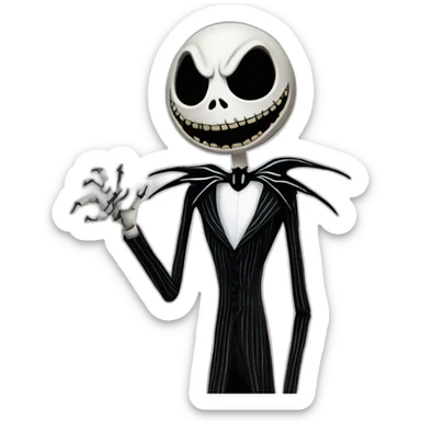 Jack skellington horror sticker