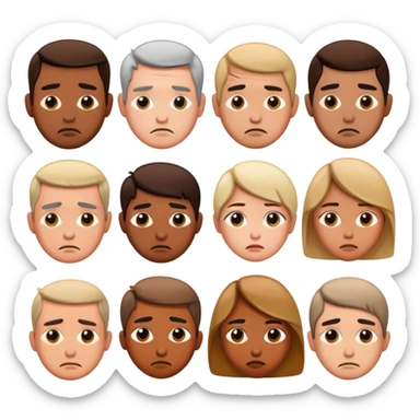 6 Sad Men and Women sticker