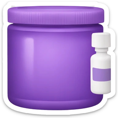 purple supplement bottle sticker