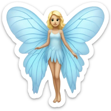 light blue fairy wings sticker