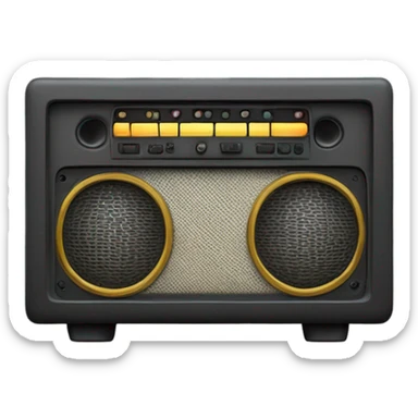 Speaker with bass music playing sticker