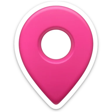 Pink location pin sticker