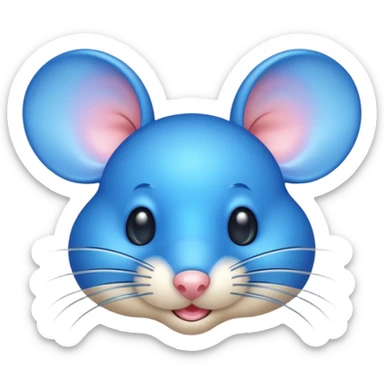 A mouse face with blue sun rays like a sun ☀️  sticker
