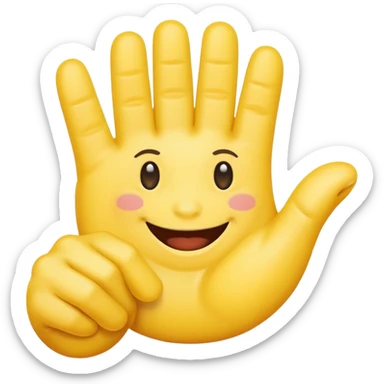 I want a classic emoji with hand finger sticker