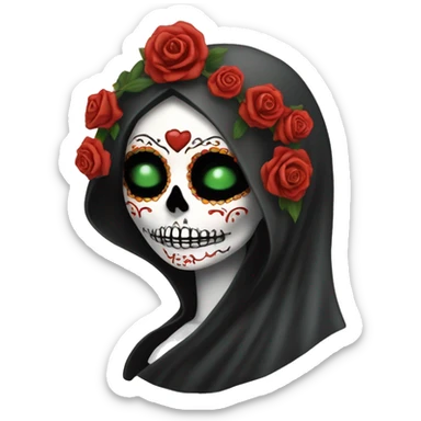 The goddess of death, santa muerta sticker