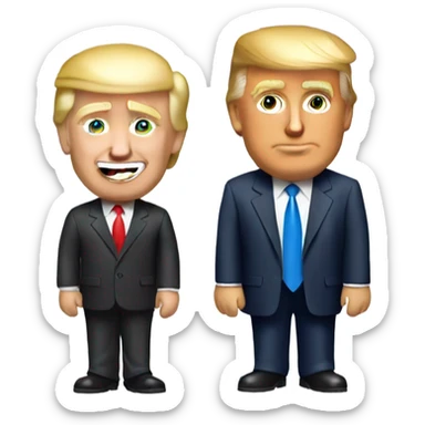 Donald trump and Obama  sticker