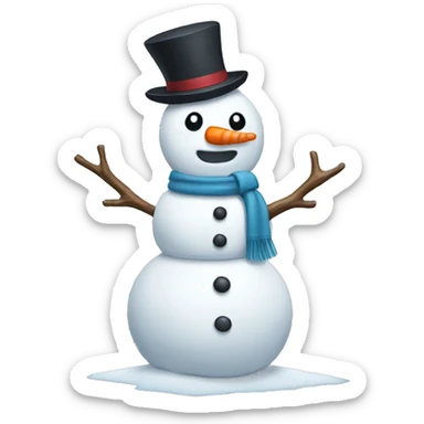 Snowman sticker