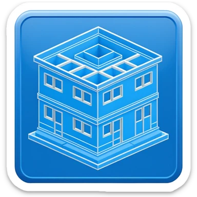 blue construction drawing sticker
