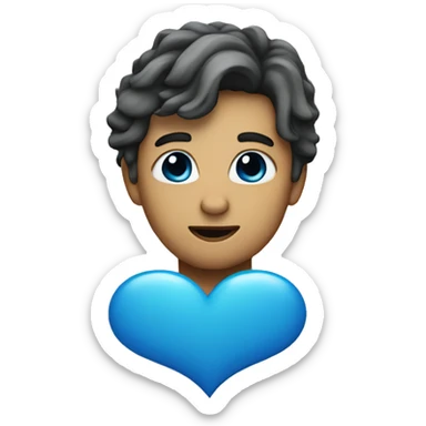 Blue heart sticker
