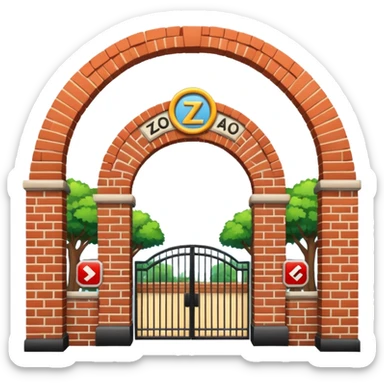Zoo entrance. sticker