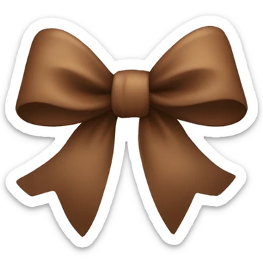 Brown bow  sticker