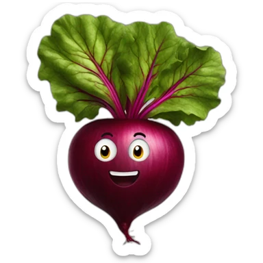 beetroot with corona on it sticker