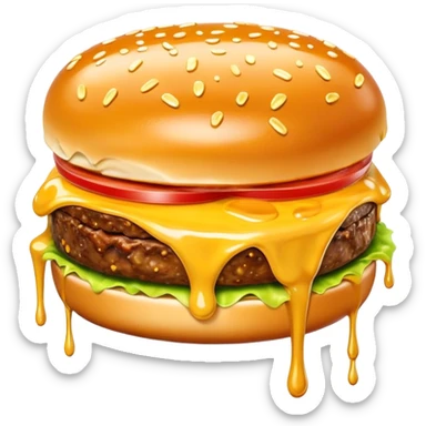 Salvador Dali Melting gold SPAM slop hamburger sticker