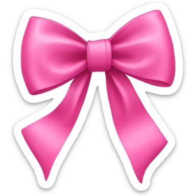 pink bow sticker