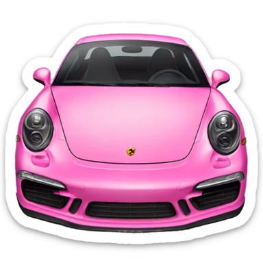 Pink porshe sticker