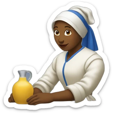 la laitière vermeer sticker
