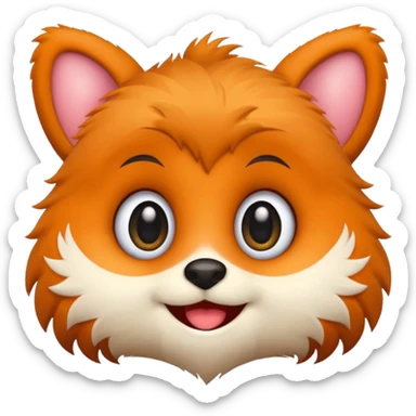 I love you cute cartoon animal sticker