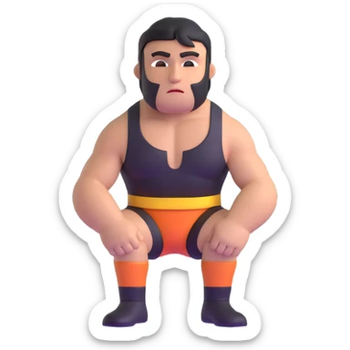 sad wrestler sticker