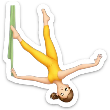 Girl on aerial silks sticker