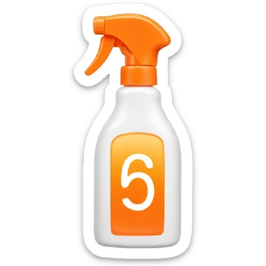 orange body spray with number 62 sticker